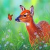 Deer and Butterfly Nature Paint By Numbers