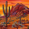 Desert Landscape Cactus Paint By Numbers
