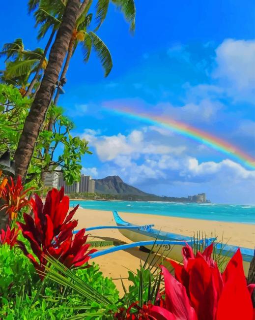 Finalize Stunning Diamond Head Hawaii Seascape Artwork