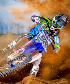 Dirt Bike Racing Paint By Numbers