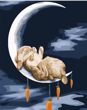 Finalizing Moonlit Rabbit Paint By Numbers