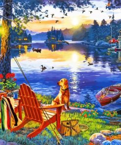 Landscape by Lake Paint By Numbers