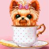 Dog in a Teacup Paint By Numbers