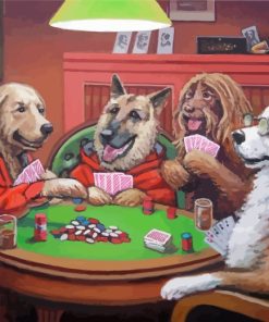Poker Playing Dogs Paint By Numbers