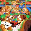 Dogs Playing Cards Paint By Numbers