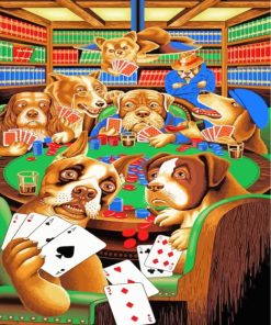 Dogs Playing Cards Paint By Numbers
