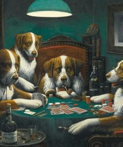 Gambling Dogs Playing Poker Paint By Numbers