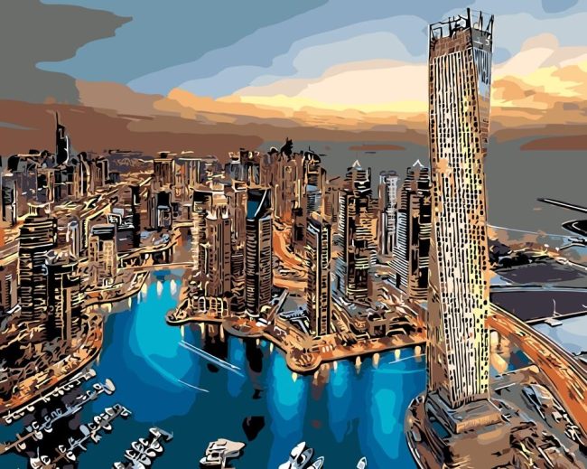 Dubai Skyline Adventure Paint By Numbers