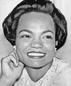 Eartha Kitt Black and White Paint By Numbers