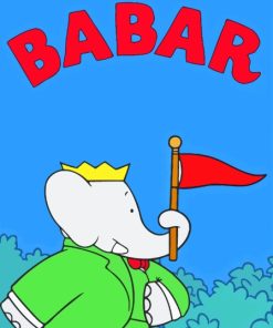 Elephant Babar Cartoon Paint By Numbers