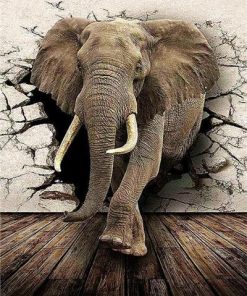 Elephant Wall Breakthrough Paint By Numbers