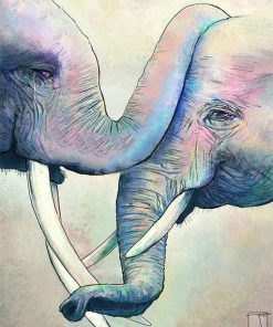 Elephant Animal Painting Paint By Numbers
