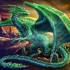 Emerald Dragon Paint By Numbers