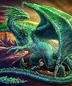 Emerald Dragon Paint By Numbers