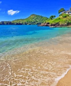 English Harbour Beach Paint By Numbers