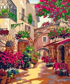 Charming European Street Paint By Numbers