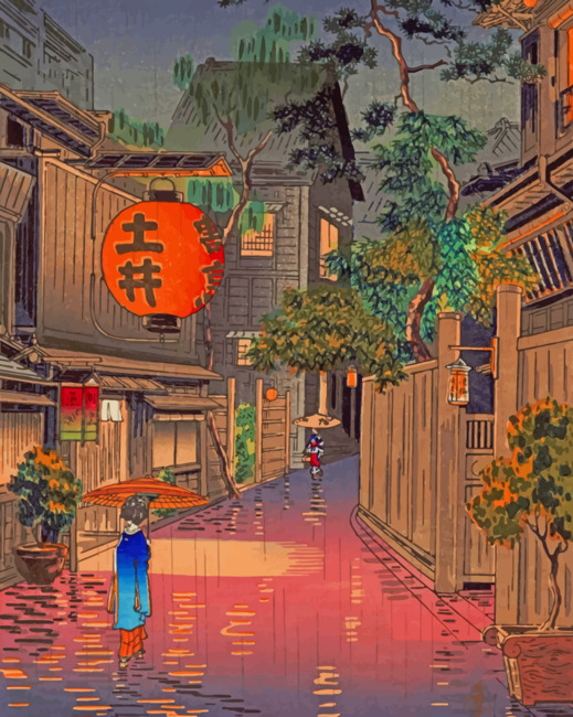Finalizing the artwork of Tokyo Evening Streets