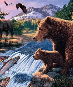 Bears in Nature Paint By Numbers