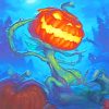 Evil Halloween Pumpkin Paint By Numbers