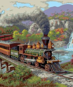 Railway Landscape Train Paint By Numbers