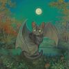 Fantasy Cat and Bat Paint By Numbers