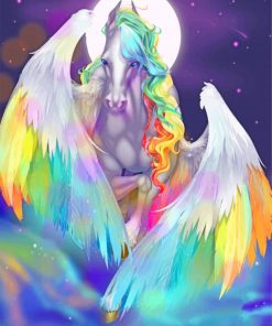 Fantasy Rainbow Horse Paint By Numbers