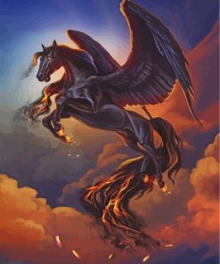 Fantasy Black Horses Paint By Numbers