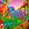 Fantastic Mushroom Wonderland Paint By Numbers