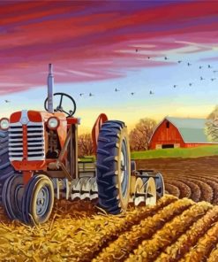 Tractor Countryside Paint By Numbers