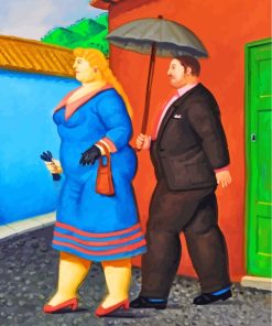 Botero-Inspired Couple Paint By Numbers
