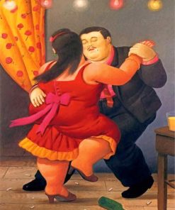 Fat Couple Dancing Paint By Numbers