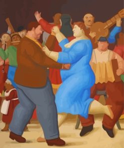 Botero Style Fat Couple Dance Paint By Numbers