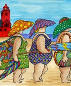 Beach Fat Ladies Paint By Numbers