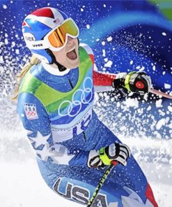 Female Alpine Skiing Mastery Paint By Numbers