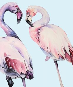 Pink Flamingos Paint By Numbers