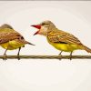 Finches on Wire Birds Paint By Numbers