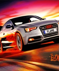 Grey Audi S5 Motors Paint By Numbers