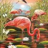 Flamingo Wildlife in Watercolor Paint By Numbers