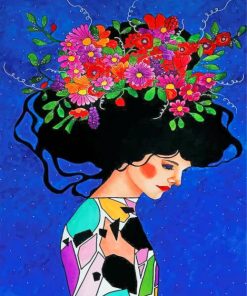 Floral Girl Creativity Paint By Numbers