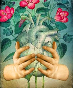 Floral Heart Craft Paint By Numbers