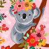 Floral Koala Animals Paint By Numbers