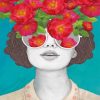 Floral Girl Glasses Paint By Numbers