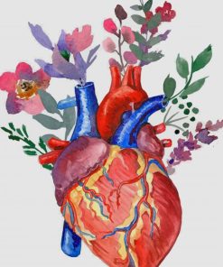 Floral Heart Delight Paint By Numbers