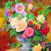 Flowers Vase Roses Paint By Numbers