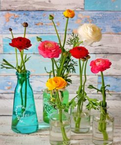 Floral Mason Jars Paint By Numbers