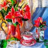 Flowers Vase with Lilies Paint By Numbers