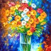 Colorful Flowers Vase Paint By Numbers