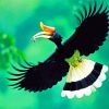 Great Hornbill Bird Paint By Numbers