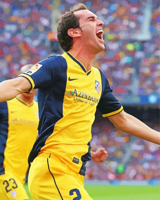 Finalizing Diego Godin Artwork Painting by Numbers