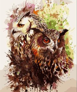 Owl Splatter Paint By Numbers